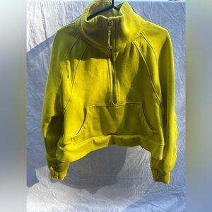 lululemon athletica Bright Yellow Cropped Hoodie